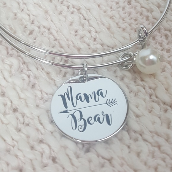 NEW Mama Bear Bangle Bracelet - Mom Mother Gift - Picture 3 of 4